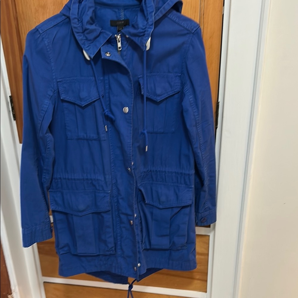 Blue Hooded Women's Jacket